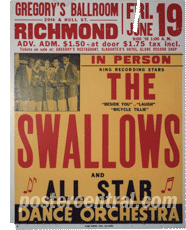 Swallows concert poster